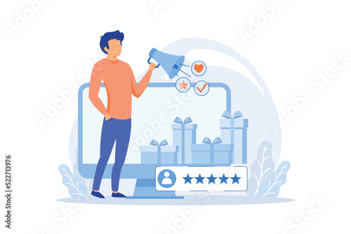 Brand ambassador Official brand representative, trademark ambassador, marketing strategy, media figure, public relation persona, influencer flat design modern illustration