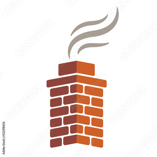 chimney smoke icon vector illustration Flat design