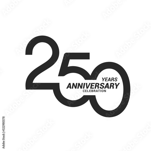 250 years anniversary celebration logotype