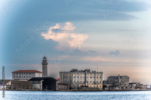 lighthouse in trieste, italy