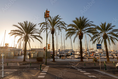 Palma de Mallorca, Spain. Views of the Port de Palma, most important harbor in the island of Mallorca