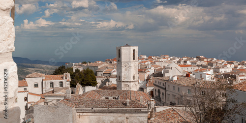 Monte Sant'Angelo. Particolare della Torre Angioina della Celeste Basilica 