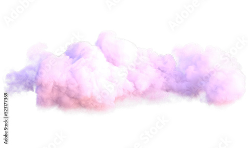 Realistic pink cloud.