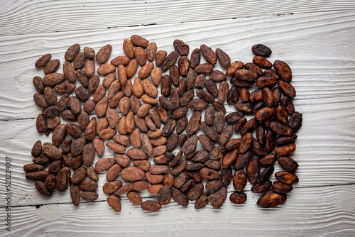 cocoa beans as background. Cocoa products 