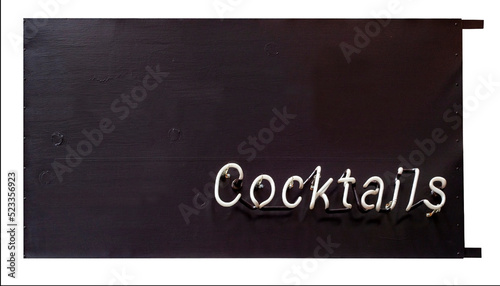 Isolated neon COCKTAIL sign.