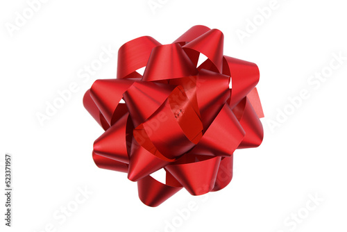 red ribbon on isolated on transparent background