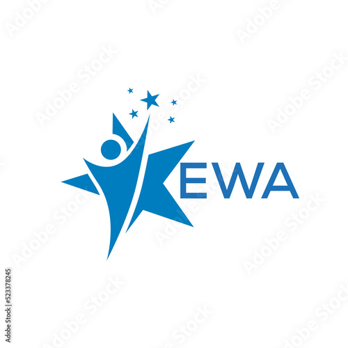 EWA Letter logo white background .EWA Business finance logo design vector image in illustrator .EWA letter logo design for entrepreneur and business. 