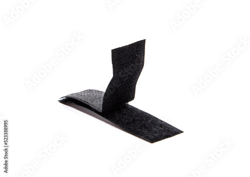 Self-adhesive Velcro. Showing the separation of the two pieces of Velcro.