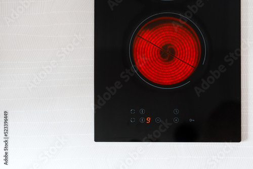 small electric induction stove with heat burner