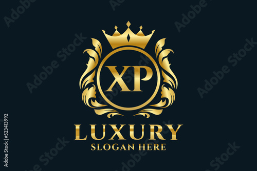 Initial XP Letter Royal Luxury Logo template in vector art for luxurious branding projects and other vector illustration.