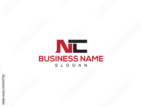 Letter NC Logo Icon, Creative nc Logo Letter Vector With Red Black Icon Design For All Kind Of Use