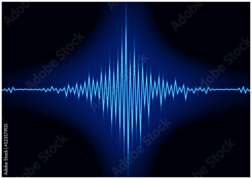 変動の激しい振幅の波形 科学 テクノロジーのイメージ
