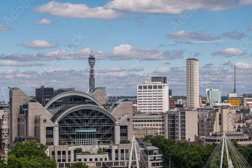 Charing Cross railway station, Seen from London Eye, England