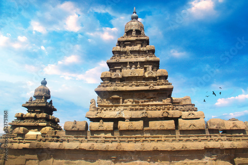 Mahabalipuram temple with beatifull blue sky