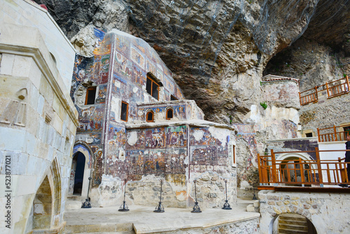 Sumela Monastery in Macka district of Trabzon city, Turkey -The monastery is one of the most important historic and touristic venues in Trabzon.