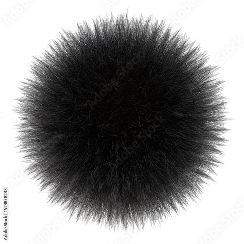 Fluffy Animal Fur in Black