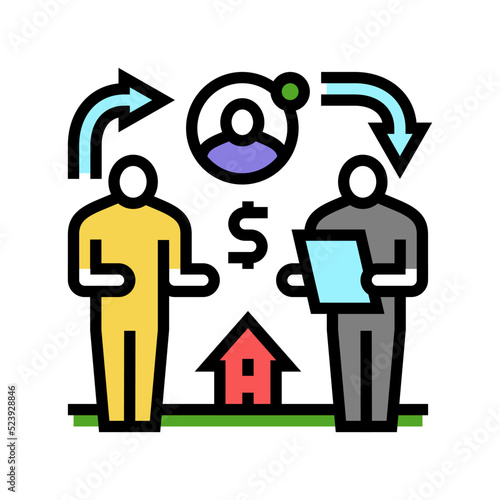 escrow account property estate home color icon vector illustration