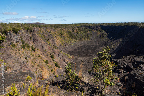 above puhimau crater at hawaii volcanoes national park