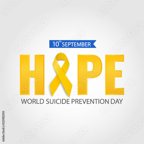 Vector Illustration of World suicide prevention day. Hope 