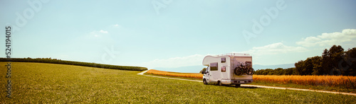 Faily travel- holiday trip in motorhome