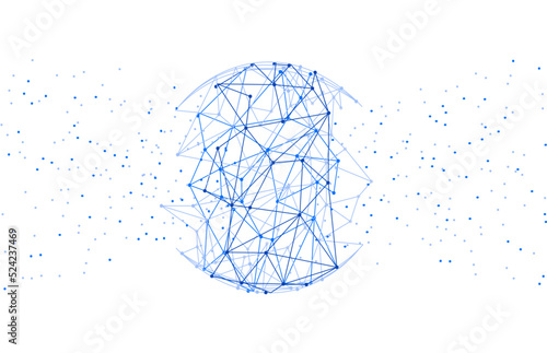 Network abstract connection isolated on white background. Network technology background with dots and lines. Ai background. Modern abstract concept. Ai background vector, network technology