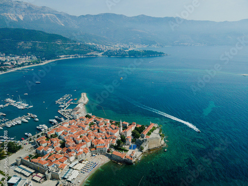 Town. Old City. Budva. Aerial view.