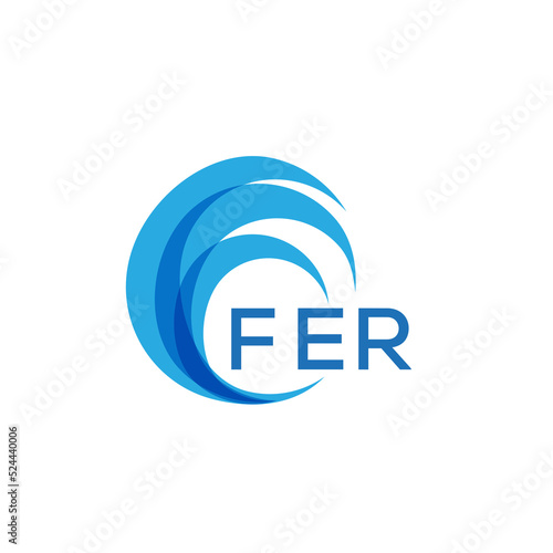 FER letter logo. FER blue image on white background. FER Monogram logo design for entrepreneur and business. . FER best icon. 