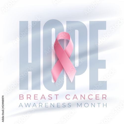 Breast Cancer Awareness Month typographic design vector.