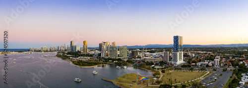 Panorama of Southport and the Gold Coast Broadwater