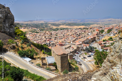 Corleone village where the famous Aclapone lived view from above the village beautiful view beautiful old village