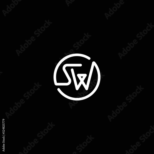 SW SW Logo Design, Creative Minimal Letter SW SW Monogram