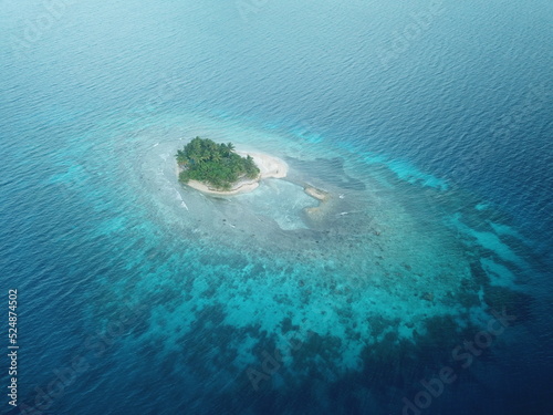 Uninhabited island JEEP island in Chuuk, Micronesia. Here is the world's greatest wreck diving destination.Uninhabited island Fonom island in Chuuk, Micronesia. 