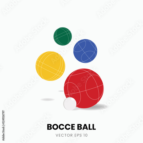 Illustration of Bocce Ball in several colors. Perfect For Additional Images With Bocce Sports Theme.