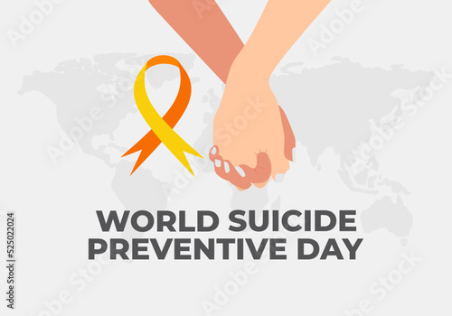 World suicide preventive day background banner poster on september 10 th.