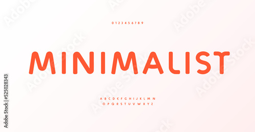 Minimalist modern alphabet, bold line font. Sleek type for legible logo, minimalistic readable headline, quotes, editorial, branding, and merchandise. Minimal style letters, vector typographic design