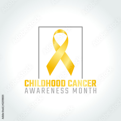 vector graphic of childhood cancer awareness month good for childhood cancer awareness month celebration. flat design. flyer design.flat illustration.