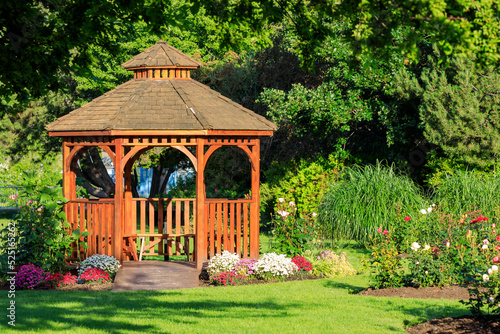 Cedar Gazebo Rose Garden Park Penticton British Columbia