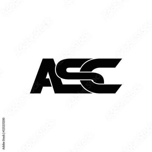 ASC letter monogram logo design vector
