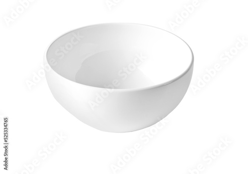 White empty bowl isolated on white background,