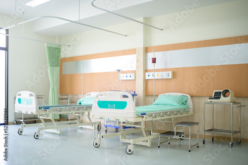 Background of Patient bed in hospital , health care concept