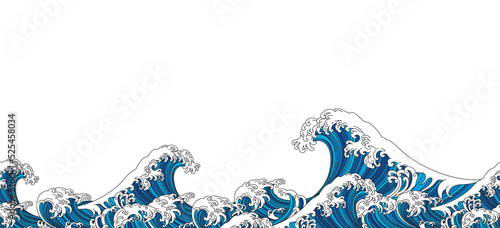 Japan wave oriental design seamless background illustration