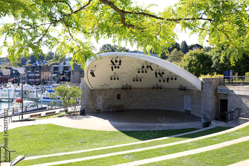 The small town of Charlevoix in Northern Michigan has well maintained parks and marinas.