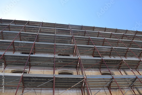 High-rise building in partinico, with construction scaffolding