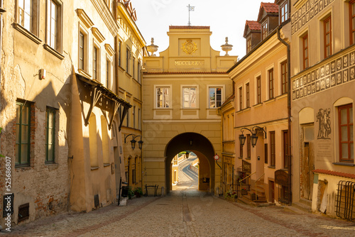 Lublin, Lubelskie Voivodeship / Poland - July 10 2022: lublin town gate, royal route, europe, poland.