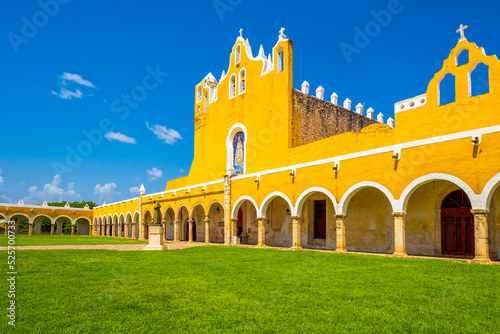 The San Antonio franciscan monastery at the yellow city of Izamal in Mexico
