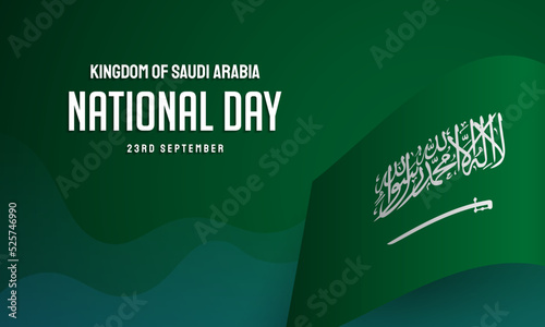 Kingdom of Saudi Arabia National Day Background Design.