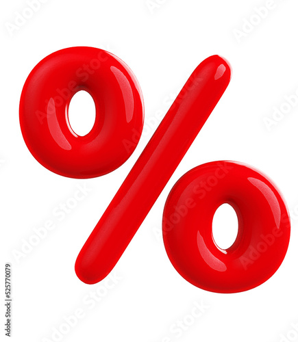 red percent symbol