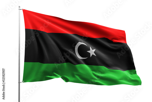 flag real realistic fabric flying wave shine country nation national pole hd transparent png libya