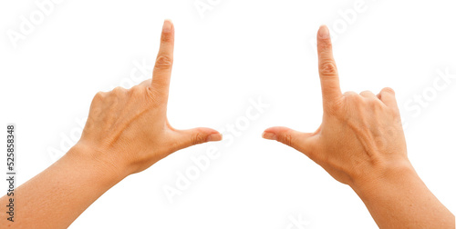 Transparent PNG of Female Hands Making Frame.