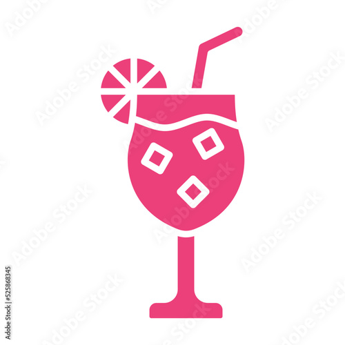 Cocktail Multicolor Glyph Icon